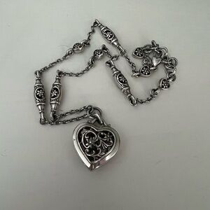 Brighton Medieval Heart Jacket Empty Necklace